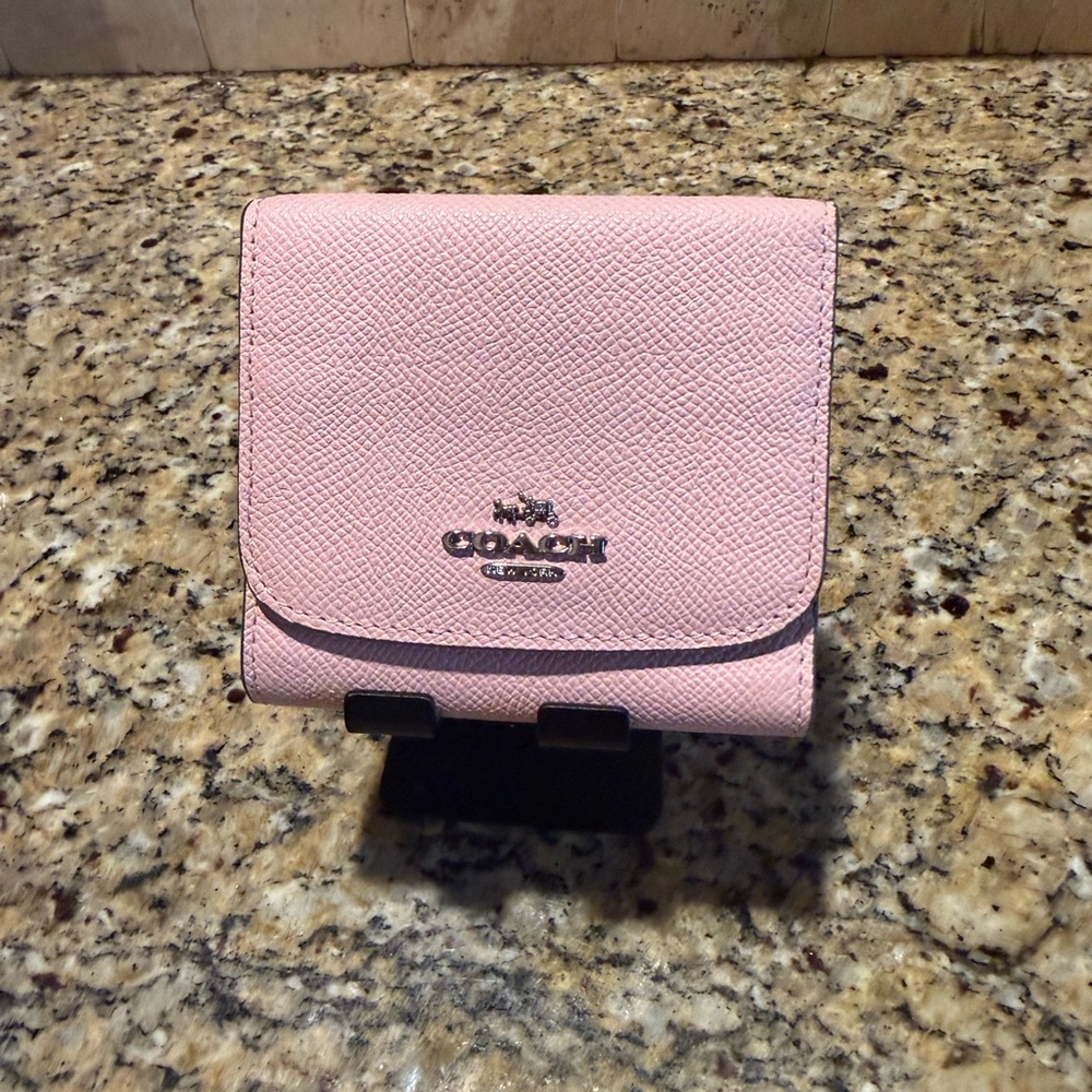 Coach Pink Trifold Wallet